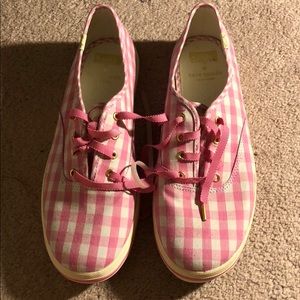 Kate Spade brand new pink / white sneakers